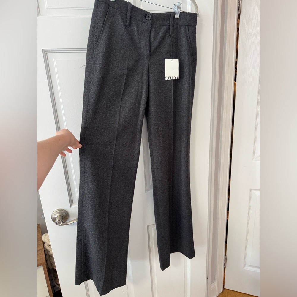 Zara Wool Gray Trousers NWT